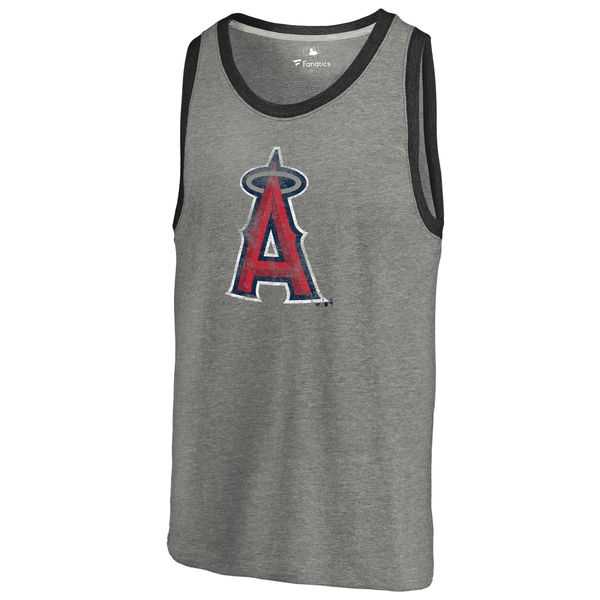 Los Angeles Angels Distressed Team Tank Top - Ash,We sell and wholesale Los Angeles Angels Distressed Team Tank Top - Ash on line form chian!